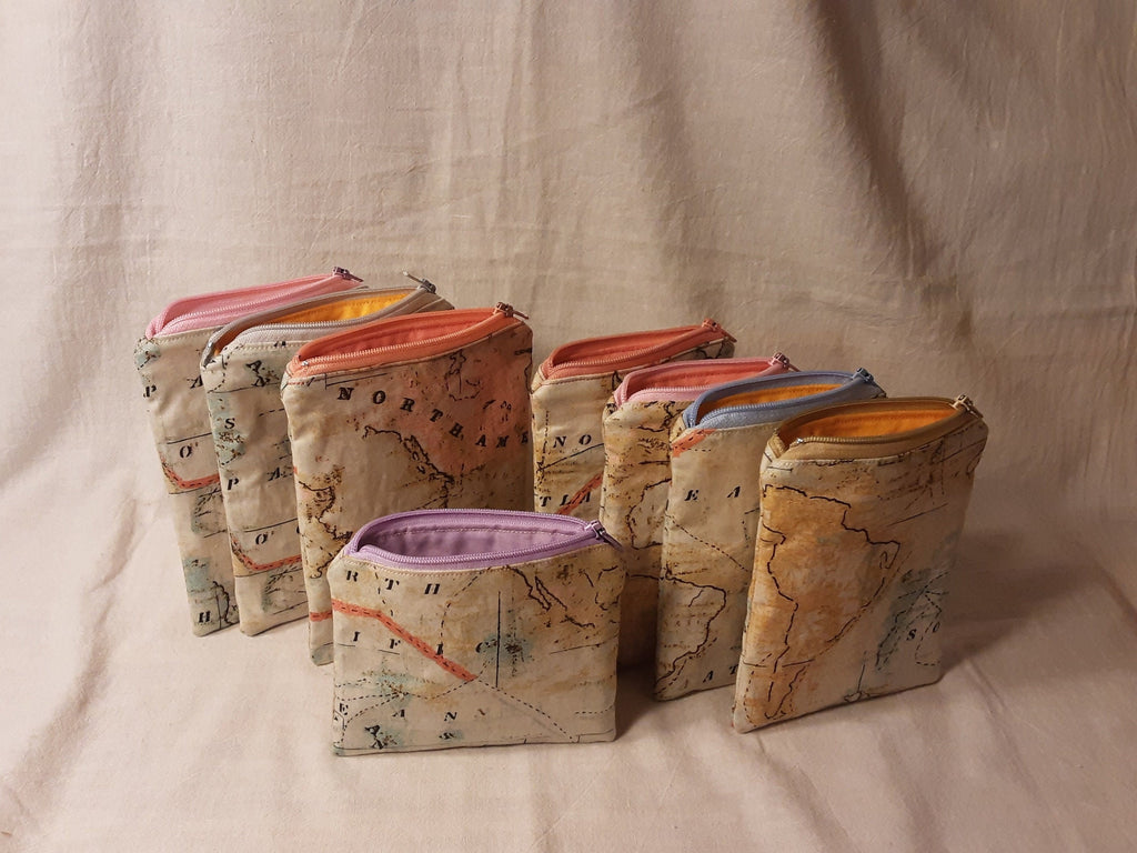 World Map Zipper Pouch