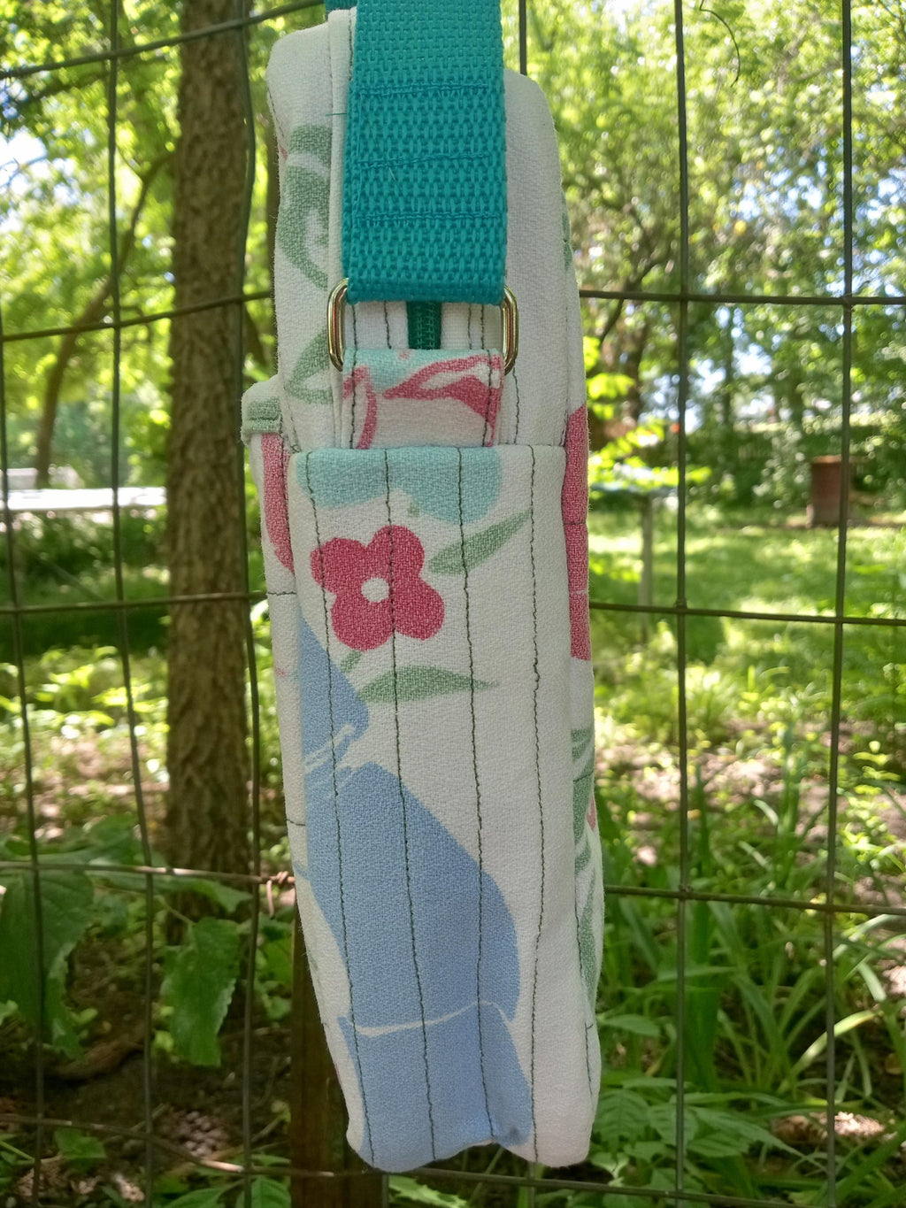 quilted floral crossbody bag