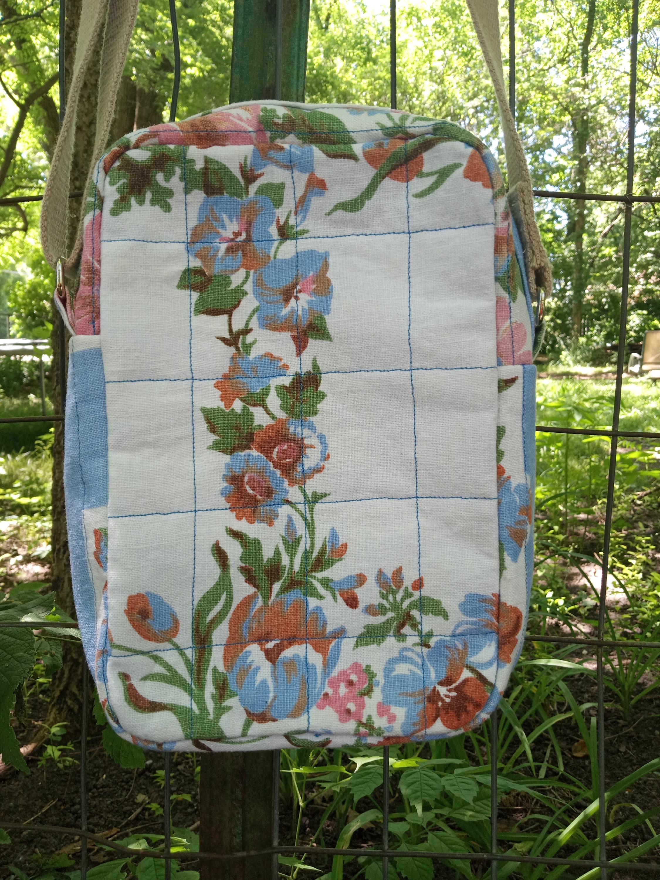 Floral crossbody bag, quilted bag