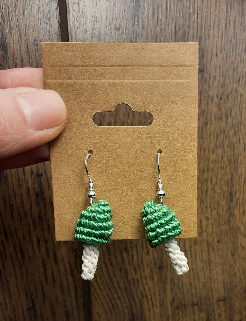 Macrame Mushroom Earrings