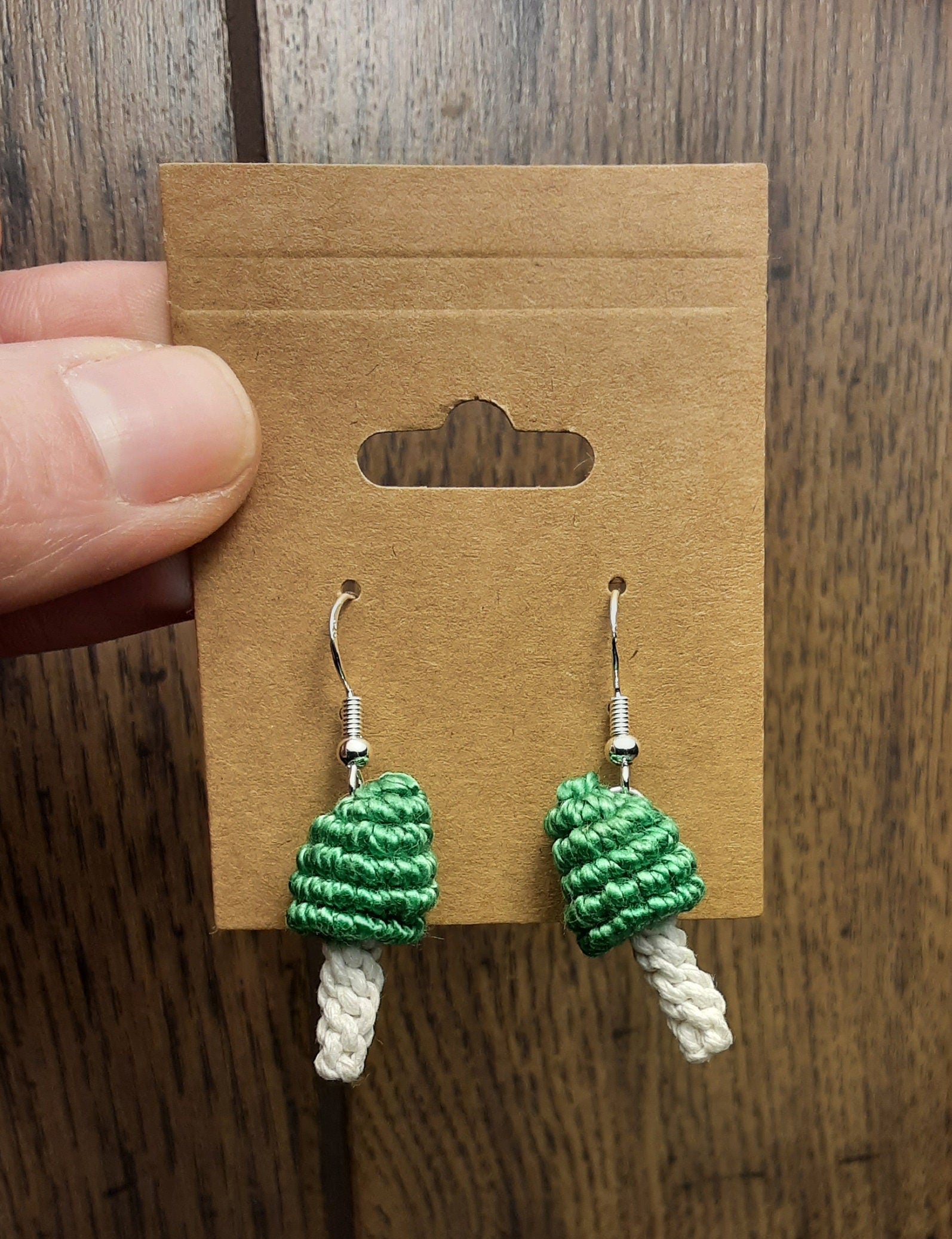 Macrame Mushroom Earrings