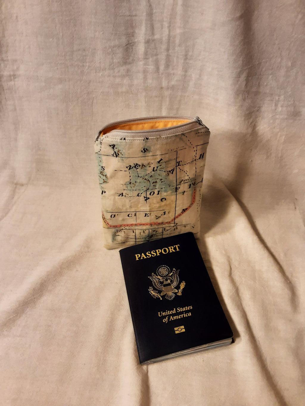 World Map Zipper Pouch