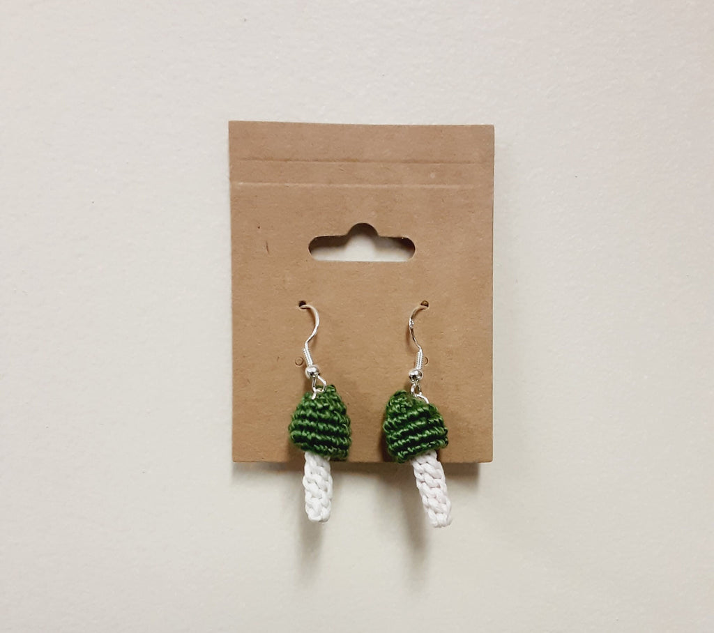 Macrame Mushroom Earrings