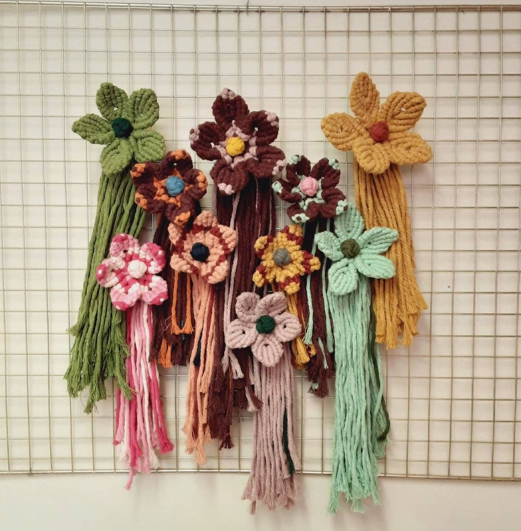 Large Macrame Flower Decor