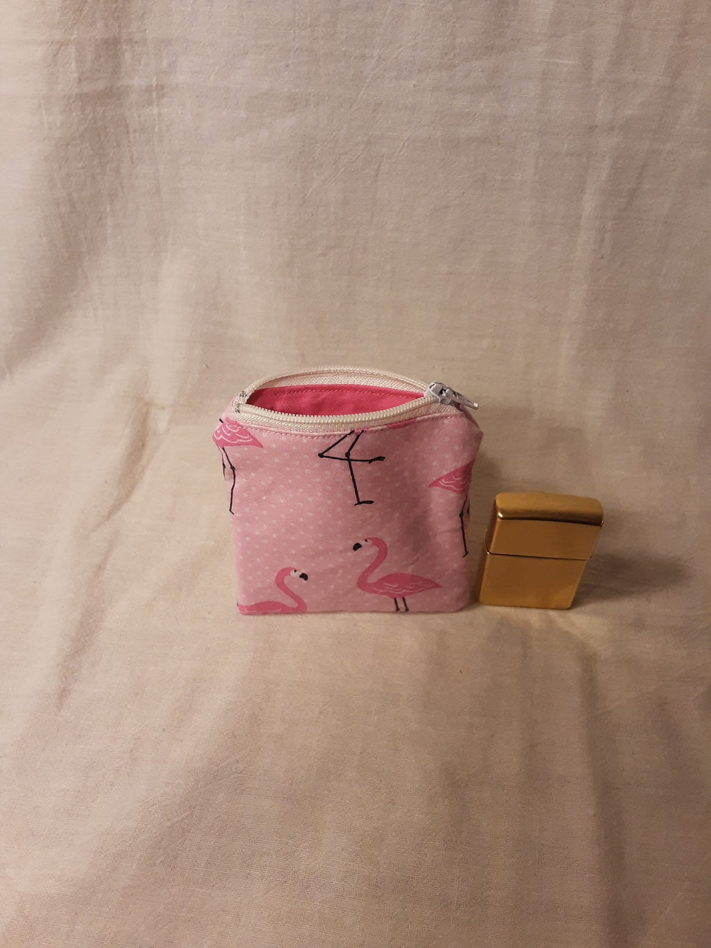Pink Flamingo Zipper Pouch