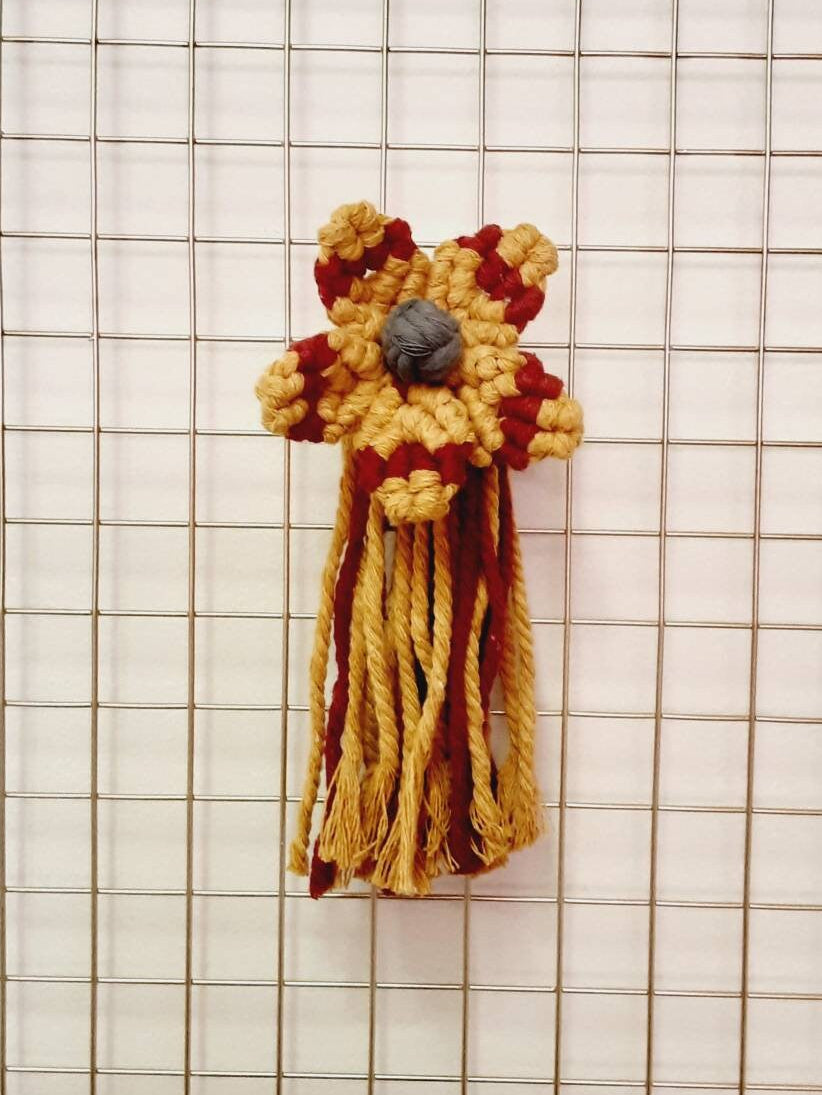 Small Macrame Flower Decor