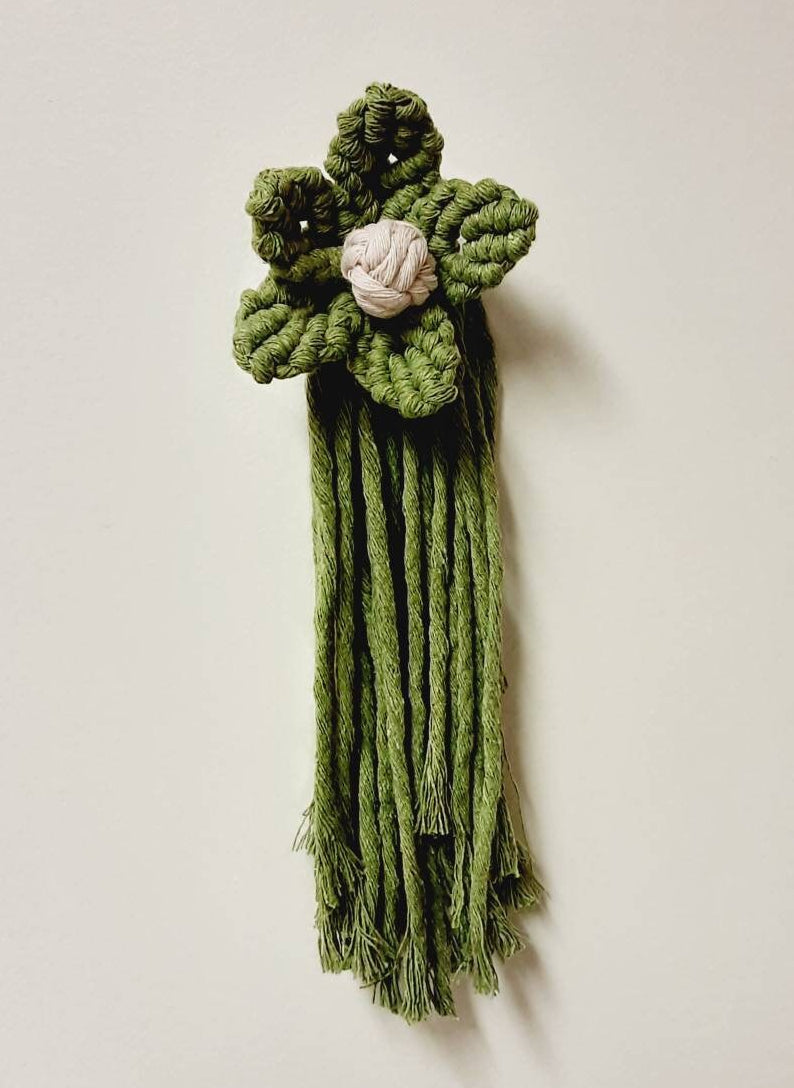 Small Macrame Flower Decor